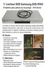 Lecteur DVD Samsung DVD-M105, Dvd-speler, Gebruikt, Draagbaar, Ophalen of Verzenden