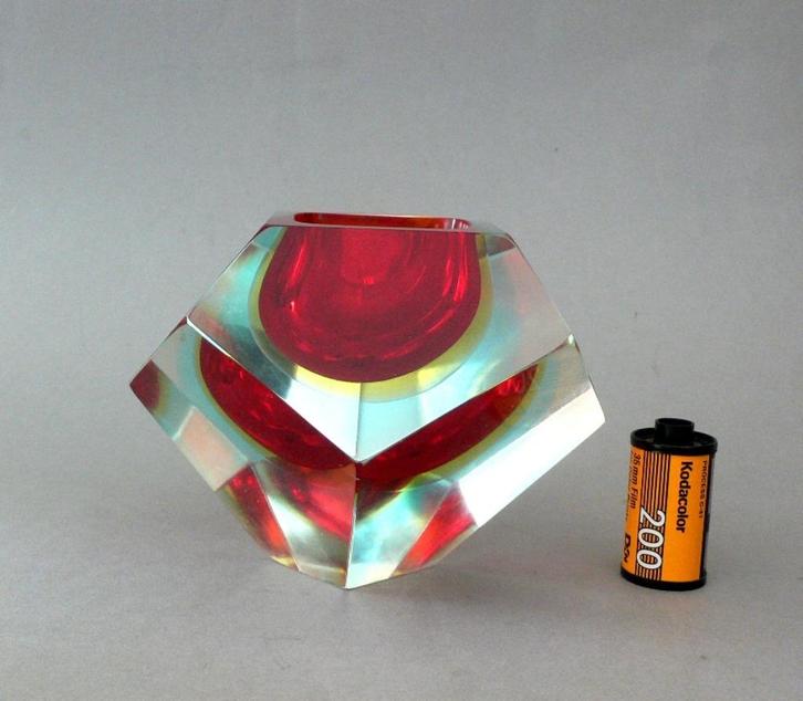 Flavio Poli Cendrier Murano Sommerso Vintage, Antiek en Kunst, Antiek | Glaswerk en Kristal, Ophalen of Verzenden
