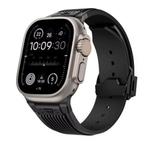 Exclusieve Applewatch band/polsband zwart en grijs 49mm, Ophalen of Verzenden, Zo goed als nieuw, Grijs