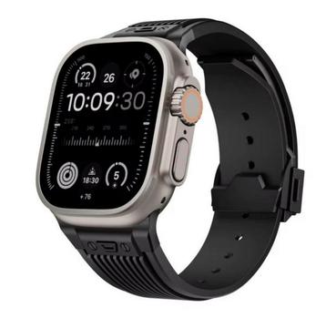 Exclusieve Applewatch band/polsband zwart en grijs 49mm beschikbaar voor biedingen