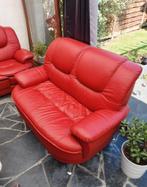 Salon cuir 3+2, Maison & Meubles, Canapés | Salons, Enlèvement, Cuir