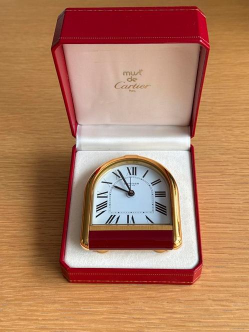 Cartier - Tafelklok “Romane”, Handtassen en Accessoires, Horloges | Antiek, Overige merken, Goud, 1960 of later, Verguld, Ophalen of Verzenden