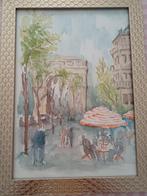 AQUAREL M.VAN DEN BEMPT met kadertje, Ophalen of Verzenden