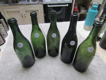 Bouteilles de vin vide, verre soufflé, H30-D9-P4, 1400g, 5 d, Enlèvement ou Envoi, Utilisé