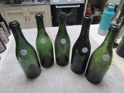 Lege wijnflessen, geblazen glas, H30-D9-P4, 1400 g, 5d, Verzamelen, Wijnen, Gebruikt, Ophalen of Verzenden