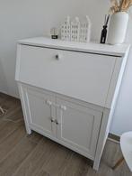 HEMNES Secretaire, wit gebeitst, 89x108 cm, Ophalen, Zo goed als nieuw