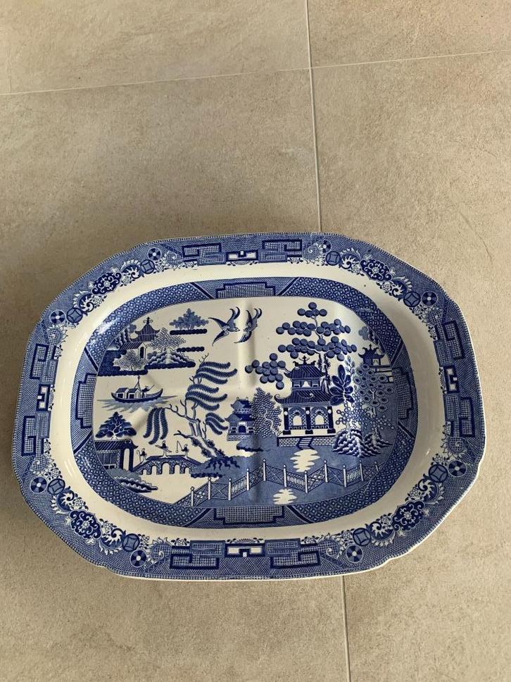 Grote ovale Spode-schaal, Antiek en Kunst, Antiek | Glaswerk en Kristal, Ophalen