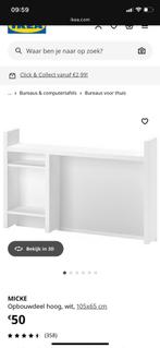 Ikea micke bovenstuk, Huis en Inrichting, Ophalen, Zo goed als nieuw, Bureau