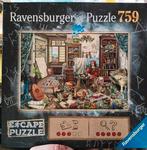 Escape puzzel. Kunstenaarsatelier. 759 st. Ravensburger, Ophalen of Verzenden, 500 t/m 1500 stukjes, Zo goed als nieuw, Legpuzzel