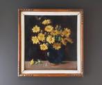 Bouquet de fleurs, huile sur toile signée Clémence Biron, Antiquités & Art, Enlèvement ou Envoi