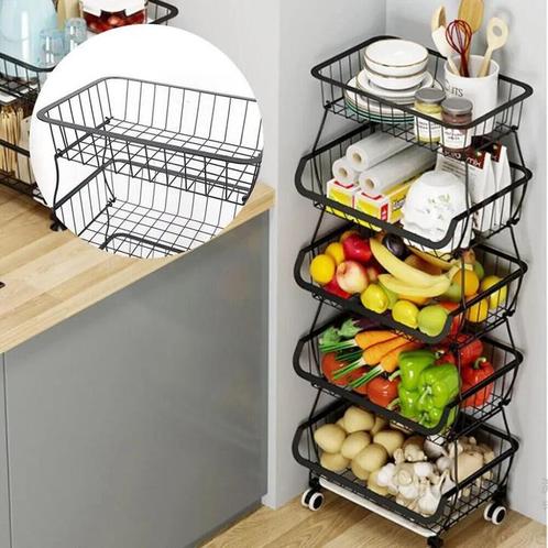 5-laags Keukenplank Fruit / groente mand, Huis en Inrichting, Woonaccessoires | Schalen en Manden
