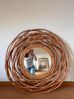 Mooie rotan spiegel diameter 80cm., Ophalen, Zo goed als nieuw