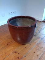 Grote geglazuurde bloempot, Tuin en Terras, Bloempotten, Ophalen, Zo goed als nieuw, Aardewerk, Binnen