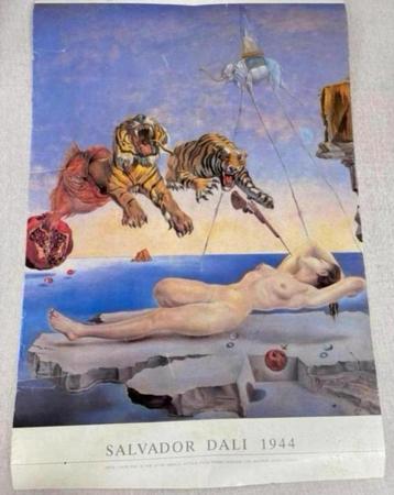 Salvador Dali Tigers - Originele XL Poster 77x51cm art kunst beschikbaar voor biedingen