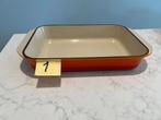 Le Creuset ovenschaal 30 x20 cm Flame, Gebruikt, Gietijzer, Overige typen, Ophalen of Verzenden