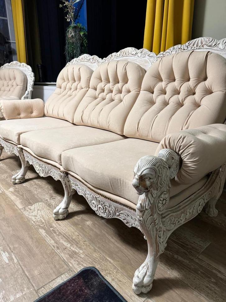 Salon solide de style baroque, Maison & Meubles, Canapés | Sofas & Chaises Longues, Comme neuf, Tissus, Enlèvement