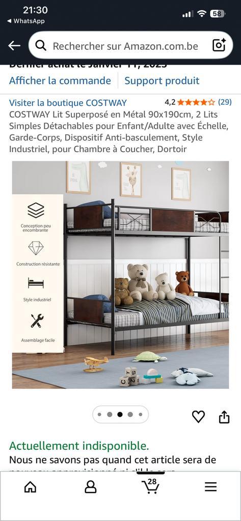 Lit superposé, Maison & Meubles, Chambre à coucher | Lits superposés & Lits mezzanines, Comme neuf, Enlèvement