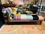 CHAIS LONGUE PATCHWORK / MULTICOLOR CHESTERFIELD DAYBED STOF, Huis en Inrichting, Ophalen of Verzenden, Leer