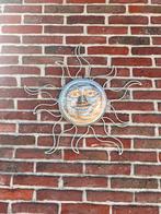 Muurdecoratie buiten, zon in staal, Tuin en Terras, Tuinwanddecoratie, Ophalen, Zo goed als nieuw