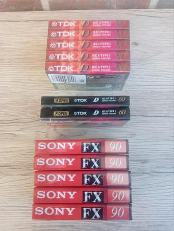 audio / muziek cassettes NIEUW TDK & SONY 12 stuks beschikbaar voor biedingen