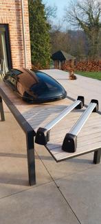 Mercedes C-Klasse zwarte dakdragers en box, Auto diversen, Dakkoffers, Ophalen