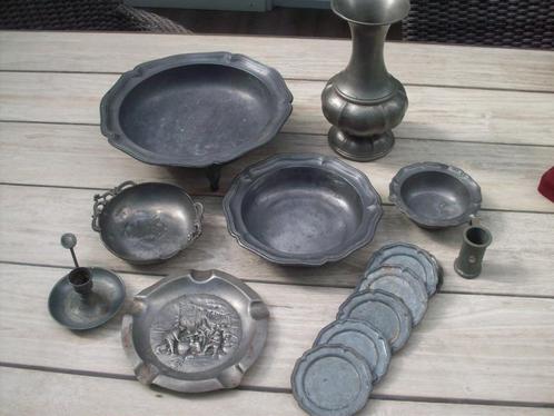 groot lot tinne spulletjes, Antiek en Kunst, Antiek | Tin, Ophalen of Verzenden