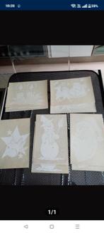 9 Vintage,raamversiering,5 verschillende figuren,samen voor, Ophalen, Zo goed als nieuw