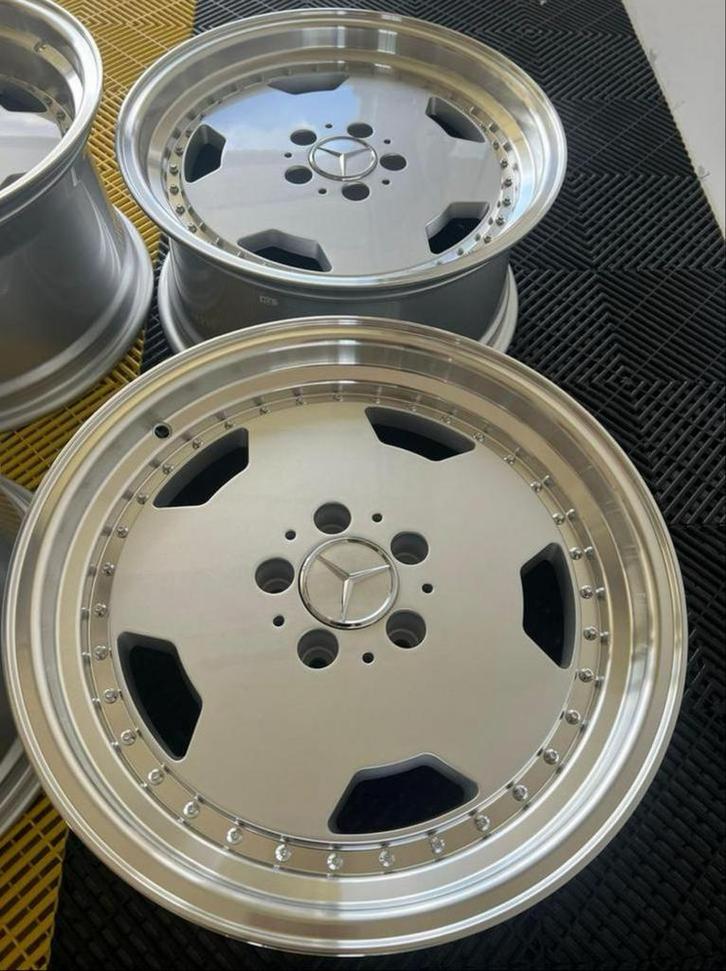 Monoblock AMG 17&18inc velgeN SEC W124 W126 W202 W140 SLK SL, Auto-onderdelen, Banden en Velgen, Velg(en), Ophalen