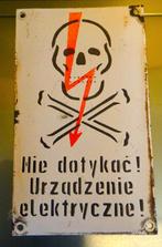 VINTAGE GEPOLIJSTE EMAILLE PLAAT RAAKT DE..., Verzamelen, Ophalen of Verzenden, Gebruikt, Reclamebord