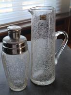 Set Karaf en shaker + 2 drinkglazen Boussu, Huis en Inrichting, Ophalen, Gebruikt