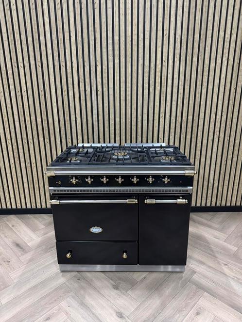 Luxe Lacanche Fornuis Zwart Gas + Messing + Warmhoudkast, Elektronische apparatuur, Fornuizen, Elektrisch, Grill, Ophalen of Verzenden