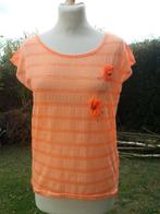 fijn t-shirt fel fluo oranje + lovertjes Nieuw S-M, Kleding | Dames, Maat 38/40 (M), Nieuw, Oranje, Ophalen of Verzenden