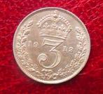1913 3 pences Georges 5 (argent) Port 1,5 euro par courrier, Timbres & Monnaies, Enlèvement ou Envoi, Monnaie en vrac, Argent