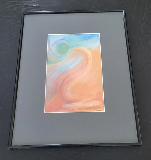 Peinture aux pastels encadrée sous verre 41 x 51 cm, Maison & Meubles, Accessoires pour la Maison | Peintures, Dessins & Photos