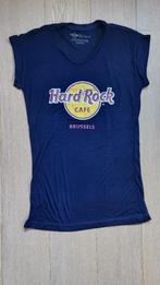 T-shirt Hard rock café Brussels, maat XS, Gedragen, Maat 34 (XS) of kleiner, Blauw, Hard rock café