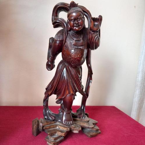 Statues asiatiques en bois, Antiquités & Art, Art | Sculptures & Bois, Enlèvement ou Envoi