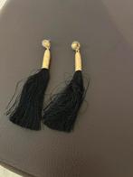Oorbellen zwart pluim, Bijoux, Sacs & Beauté, Boucles d'oreilles, Enlèvement ou Envoi, Comme neuf, Noir