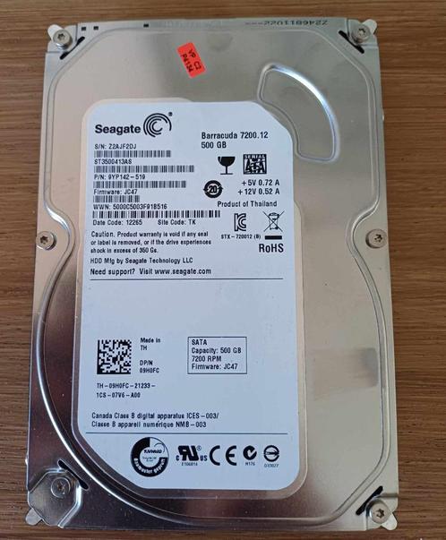 Disque Dur 500 Go  2 disques durs Seagate Barracuda ST3500 3, Informatique & Logiciels, Disques durs, Utilisé, Desktop, Interne