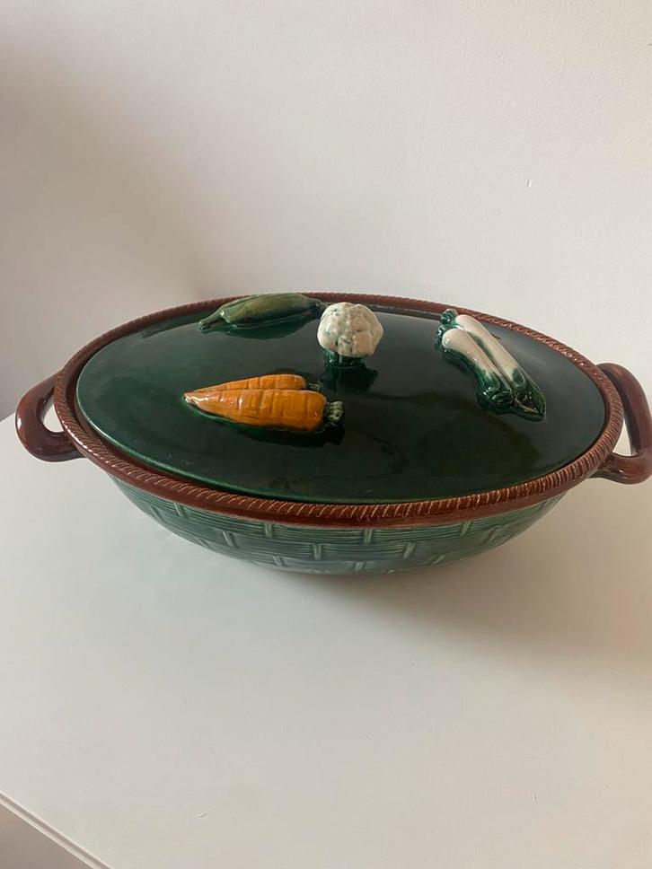 Oude terrine Tellurite Thulin, Antiek en Kunst, Antiek | Keramiek en Aardewerk, Ophalen of Verzenden