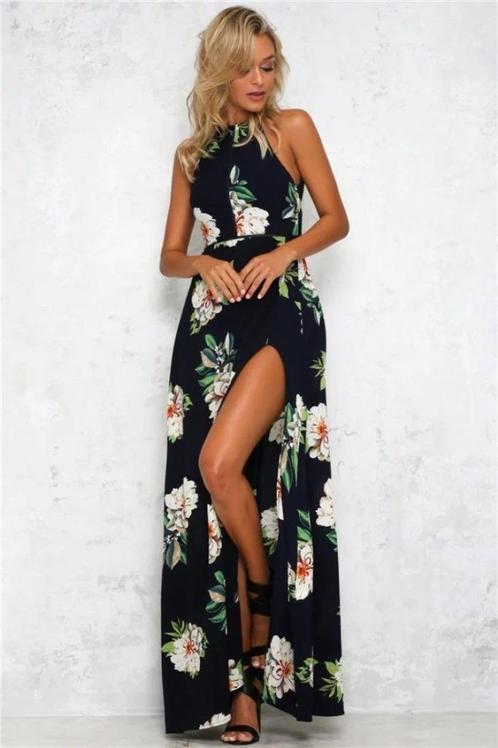Jolie robe été, plage, vacances... bohème chic neuve T U, Kleding | Dames, Jurken, Nieuw, Maat 38/40 (M), Blauw, Onder de knie