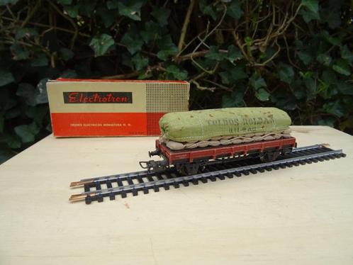 Lage wagon met belading "Toldos Roldan" - Electrotren, Hobby en Vrije tijd, Modeltreinen | H0, Zo goed als nieuw, Wagon, Gelijkstroom