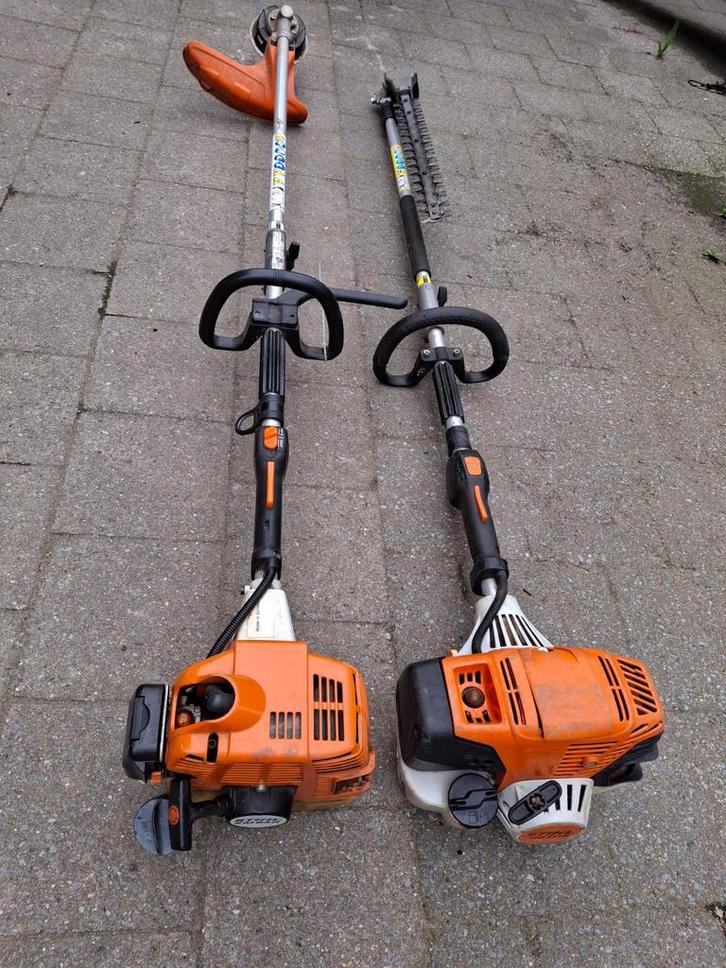 Stihl KM multi set met bosmaaier en haagschaar langnek, Tuin en Terras, Bosmaaiers, Gebruikt, Benzine, Ophalen