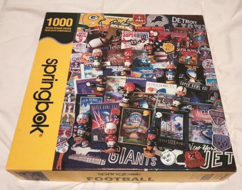"Football" - Superbowl puzzel - Springbok - 1000 st, Hobby en Vrije tijd, Denksport en Puzzels, Zo goed als nieuw, Legpuzzel, 500 t/m 1500 stukjes