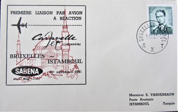FDC SABENA- BRUSSEL- ISTAMBOEL 1961 beschikbaar voor biedingen