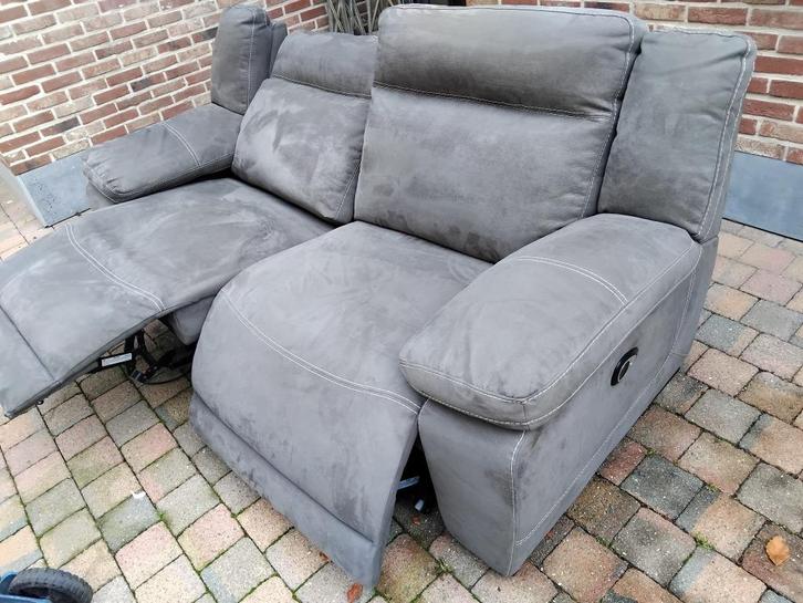 twee zit elektrische fauteuil met usb nieuwstaat, Huis en Inrichting, Fauteuils, Zo goed als nieuw, Stof, Ophalen of Verzenden