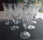 Lot de 7 flûtes en cristal taillé de bohème - Élégance vinta, Maison & Meubles, Enlèvement ou Envoi