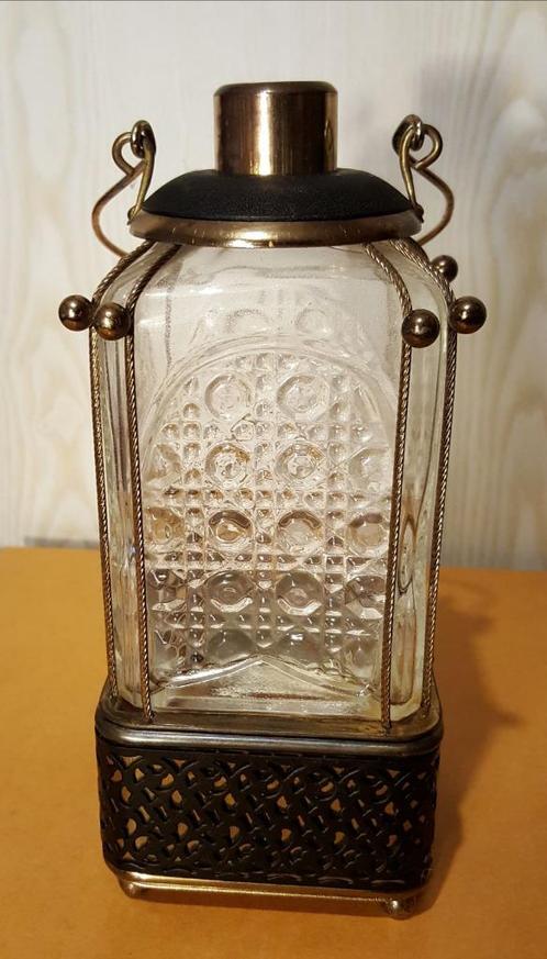 Muziekdoos: likeurfles / karaf (vintage), Antiek en Kunst, Curiosa en Brocante, Ophalen of Verzenden