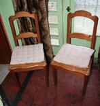 2 blanke eikenhouten stoelen, Maison & Meubles, Chaises, Enlèvement, Deux
