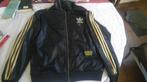 Vintage veste Adidas chile 62 black gold taille L, Ophalen of Verzenden, Zo goed als nieuw