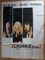filmaffiche Alain Delon une chance sur deux filmposter XL, Rechthoekig Staand, Deurposter of groter, Ophalen of Verzenden, Zo goed als nieuw